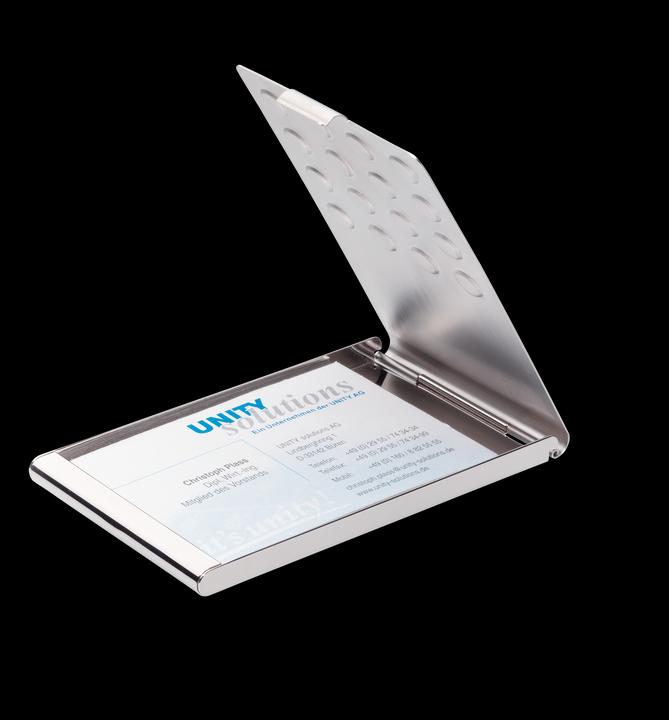 Immagine prodotto Durable Custodia per biglietti da visita Scatola per biglietti da visita Chrome (95 x 58 mm)