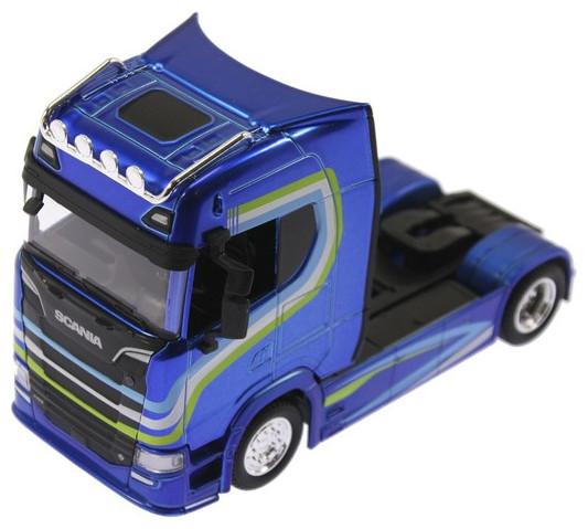 Actual product image Bburago Diecast 1:43 Street Fire Haulers Custom Cabs SCANIA 770S Blue Ages 3+ 18-32206