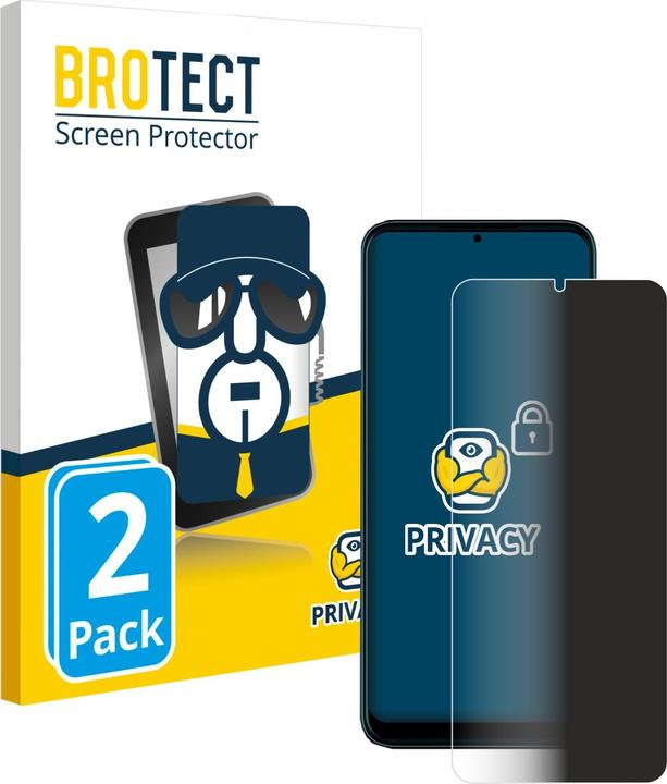 Produktbild BROTECT Sichtschutzfolie Anti-Spy Privacy Folie Blaulicht-Schutz (2 Stück, T-Mobile T Phone Pro 5G)