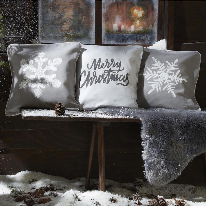 Produktbild Erwin Müller Kissenhülle "Schneeflocke" 2er-Set (40x40 cm)
