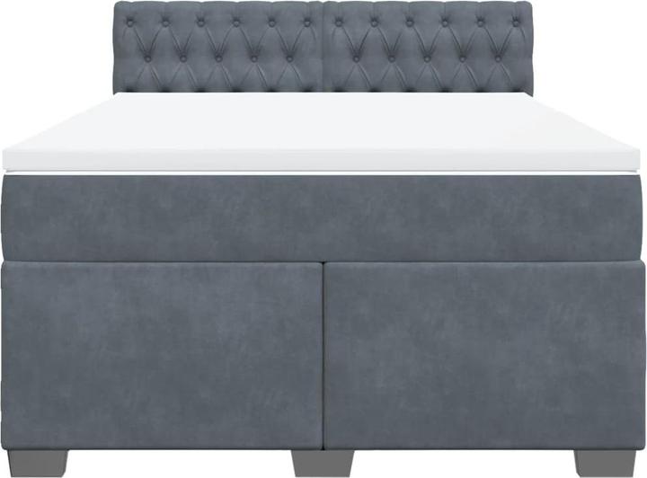 Image du produit VidaXL Bo x lit de saut avec matelas 160 x 200 cm velours (160 x 200 cm, 160 x 200 cm)