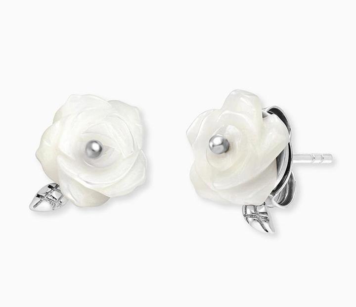 Produktbild Engelsrufer Ohrstecker Rose (Farbstein, 925er Silber)