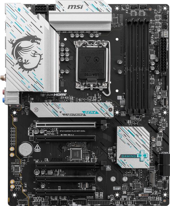 Actual product image MSI B760 GAMING PLUS WIFI DDR4 (LGA 1700, Intel B760, ATX)