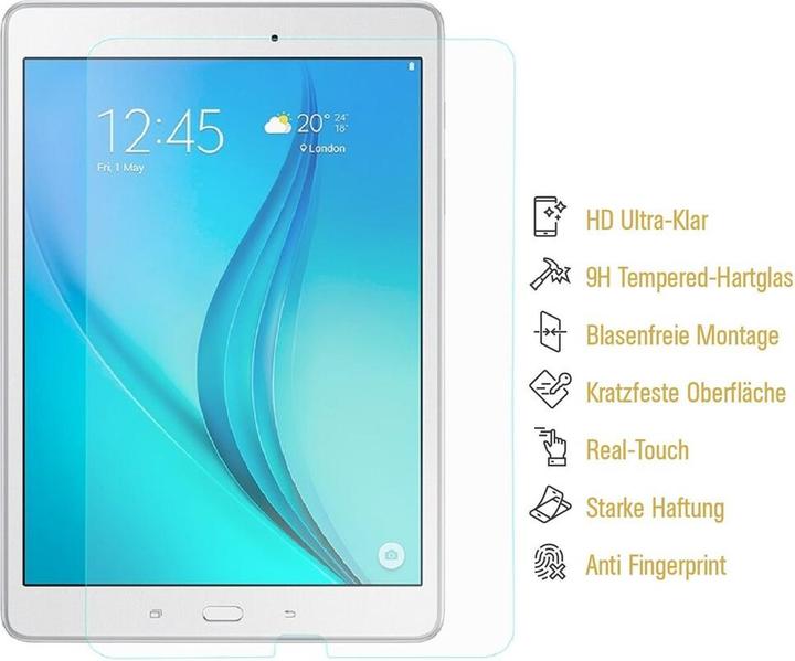 Produktbild Protectorking 4x echtes Tempered 9H Panzerhartglas 3D KLAR (4 Stück, Galaxy Tab E 9.6)