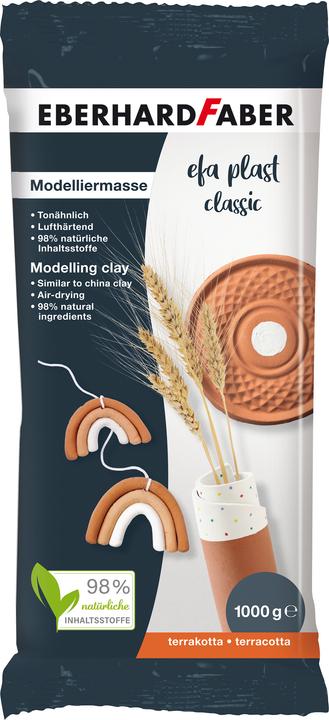 Produktbild EberhardFaber Modelliermasse EFA PLAST Classic 1 kg, Terrakotta