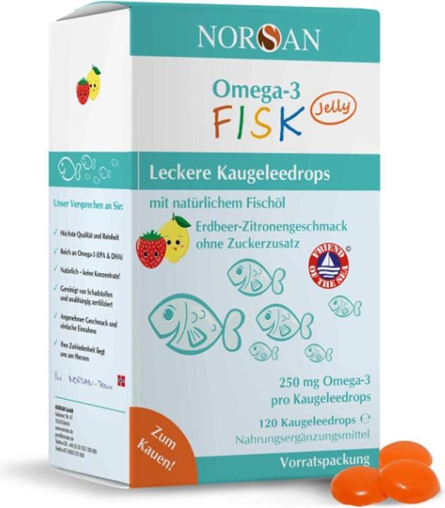 Actual product image Norsan Omega-3 Kids Jelly (120 pcs) (120 Piece, Sweet, 261 g)