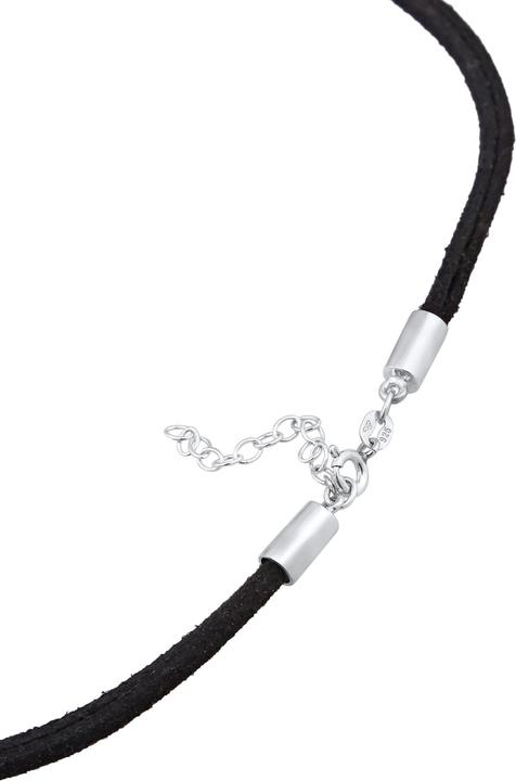 Produktbild Elli Choker, Plättchen, Textil-Kette (Kunstleder, 925er Sterling Silber, No Stein, 36 cm)