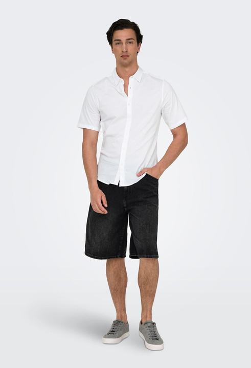Produktbild Only & Sons Onsrobin Button Under Ss Stretch Shirt (M)