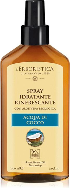 Produktbild L'Erboristica di Athena's Natural Coconut and Aloe Vera Water Moisturizing Spray 200ml (Körperlotion, 200 ml)