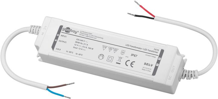 Actual product image Goobay LED-Trafo 12 V DC, 100 W, IP67