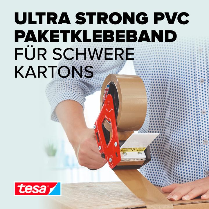 Image du produit tesa tesapack Ruban adhésif pour colis ULTRA STRONG - Ruban adhésif en PVC pour un emballage serré et (50 mm)