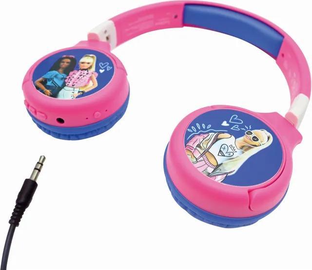 Actual product image Lexibook Barbie headphones for children, 2 in 1 Bluetooth and cable connection, foldable, volume limiter