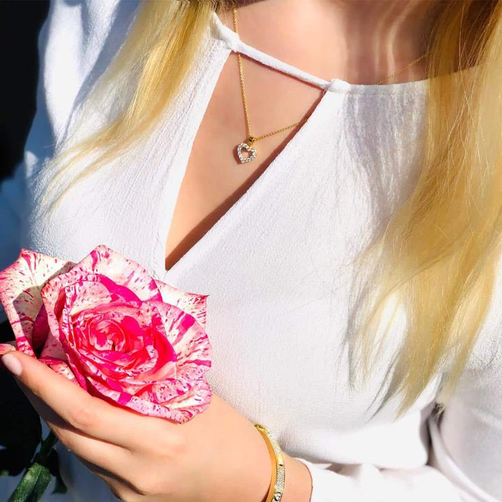 Immagine prodotto Candy Collana Issa, argento 925, placcata oro (Argento 925, Placcato oro 18k, 42 - 45 cm)