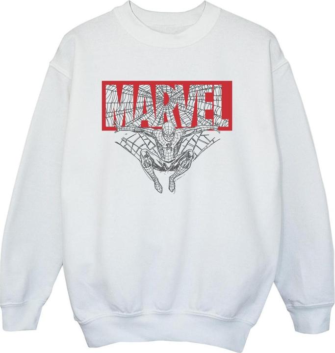 Actual product image Boys Spider Man Logo Red Sweatshirt (140, 146)
