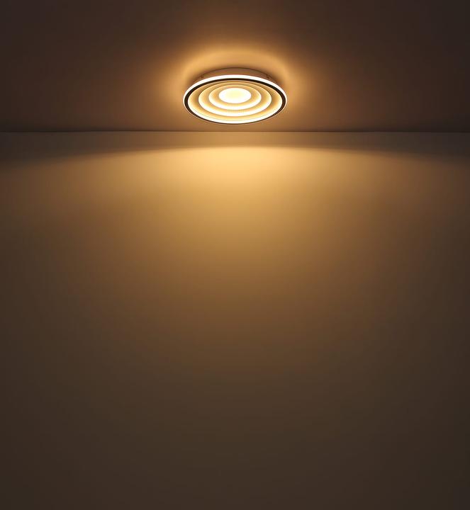 Actual product image Globo Ceiling light Foppa white black matt LED (1200 lm)