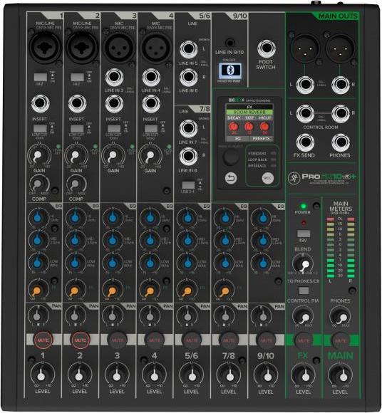 Actual product image Mackie Mischpult ProFX10V3+ Analogmixer mit 2x XLR-Kabel (Studio- and Livemixer)