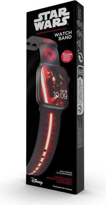 Image du produit Moby Fox Bracelet Smartwatch Star Wars Darth Vader Lightsaber 22 mm (22 mm, Silicone, Acier inoxydable)