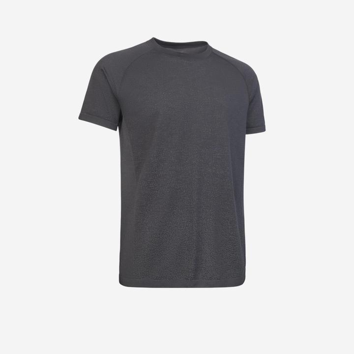 Kimjaly Men's Seamless Short-Sleeved Dynamic Yoga T-Shirt - Black