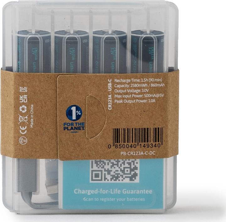Image du produit Pale Blue Pile CR123 (4 pcs, CR123A, 860 mAh)