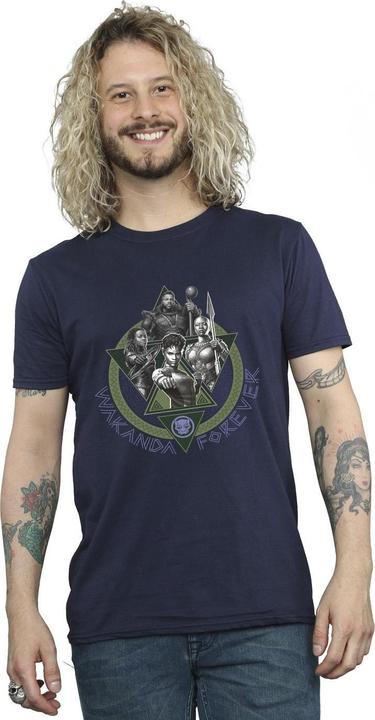 Produktbild Black Panther Wakanda Forever Group Ring Pose TShirt (XL)