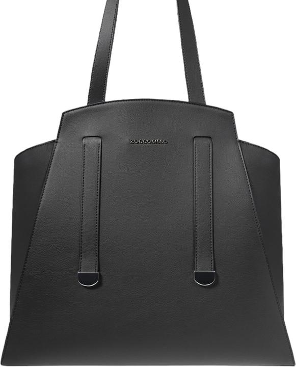 Zoccolillo Kaktus Leder vegane Handtasche handgemacht IRIS schwarz XL