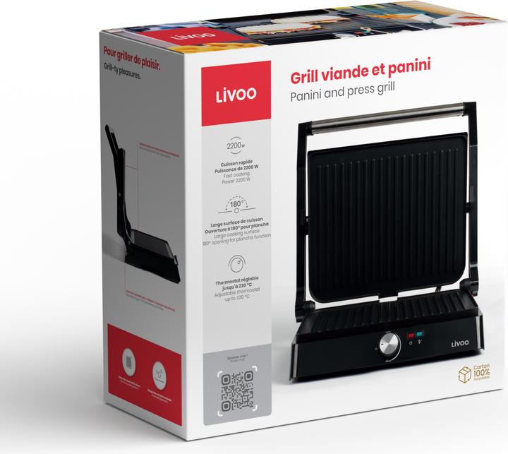 Actual product image Livoo Fleisch- und Panini-Grill (EU plug)