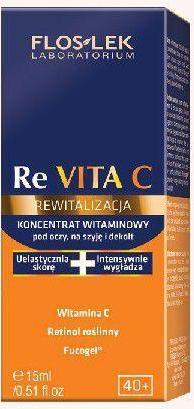 Image du produit Floslek Re Vita C 40+ concentré de vitamines sous les yeux pour le cou et la nuque 15ml (Gel, 15 ml, Jour + nuit)