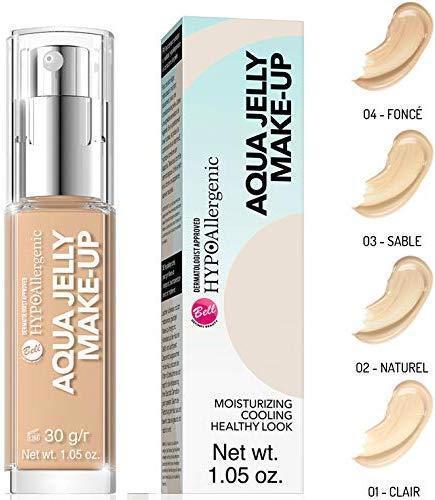Actual product image Bell Cosmetics Aqua Jelly Make-UpHYPallergenic moisturizing and matte foundation with gel consistency 03 35ml
