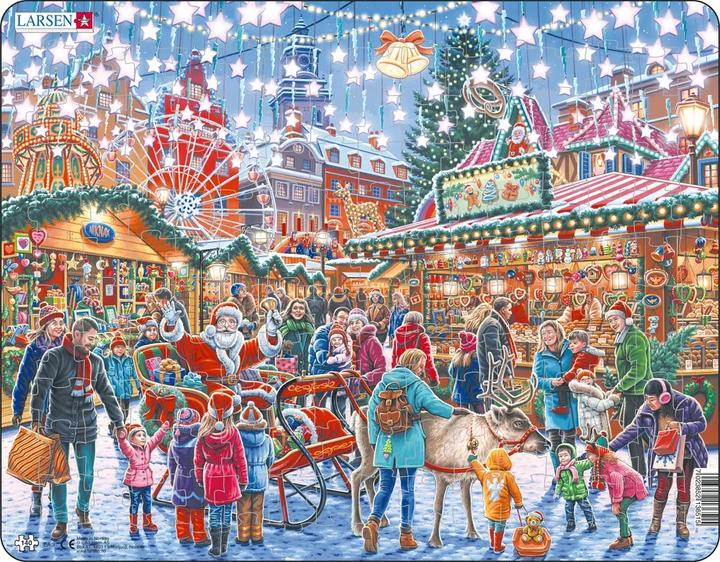 Produktbild Larsen Puzzle - Weihnachtsmarkt (140 Teile)