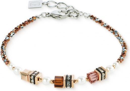 Coeur de Lion braun-goldenes Perlmuttarmband (MAT BIJOU)