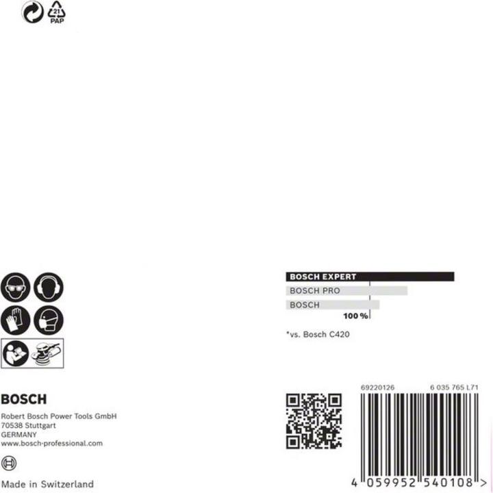 Image du produit Bosch Professional Zubehör Filet abrasif Expert M480 pour ponceuse excentrique, 125 mm, G 100, 5 pièces (100)