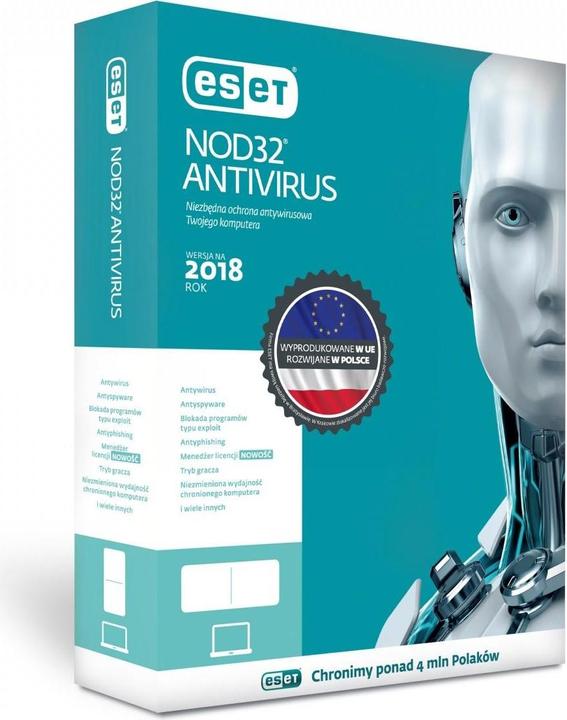 ESET NOD32 Antivirus PL Kon 1U 3Y ENA-K-3Y-1D (1 Utilisateur, 36 mois)