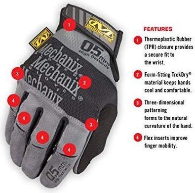 Image du produit Mechanix Wear Gants Mechanix Specialty Hi-Dexterity taille 0.5 10 / L. Paume de 0.5mm d'épaisseur. Velcro, cuir (L)