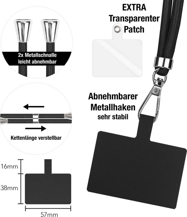 Produktbild Nalia Universal Handykette zum Umhängen mit Pad
