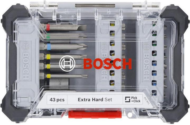 Actual product image Bosch Professional Bit Set Extra Hard (PH1 / PH2 / PH3 / PZ1 / PZ2 / PZ3 / HEX3 / HEX4 / HEX5 / HEX6 / T10 / T15 / T20 / T25 / T27 / T30 / T40 / SL3 / SL4 / SL5 / SL6 / TH10 / TH15 / TH20 / TH25 / TH27 / TH30 / TH40)