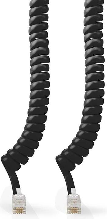 Produktbild Nedis Telefonkabel | RJ10 Stecker | RJ10 Stecker | 2.00 m | Kabeldesign: Aufgerollt | Kabeltyp: RJ10