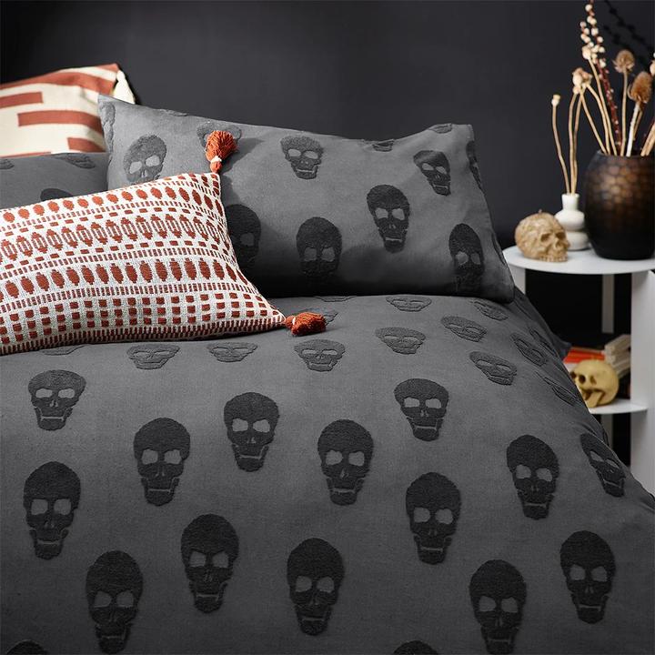 Produktbild Generic Totenkopf BettwäscheSet Baumwolle Mit Federbusch (Duvetbezug, 200 x 137 cm)