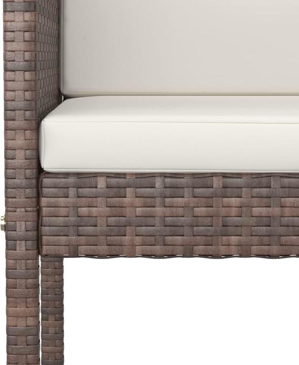 Produktbild VidaXL 9-tlg. Gartenbar-Set mit Kissen Braun Poly Rattan (48 cm)