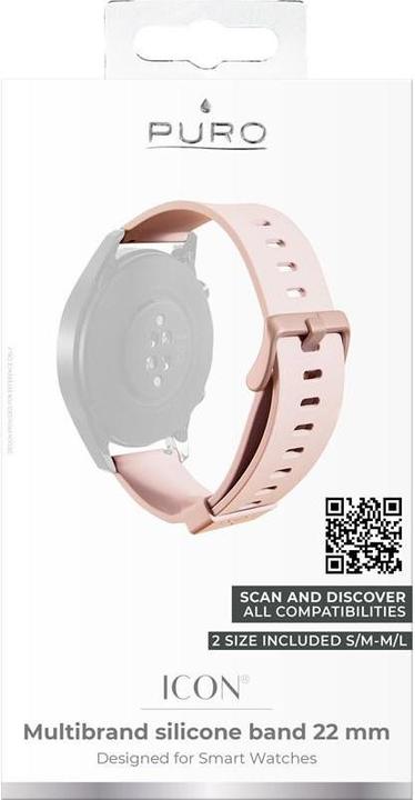 Immagine prodotto Puro Bracciale ICON universal 22 mm (S / M / L), rosa (Silicone)