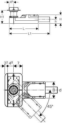 Produktbild Geberit Rohbauset für Duschrinnen (395 mm)