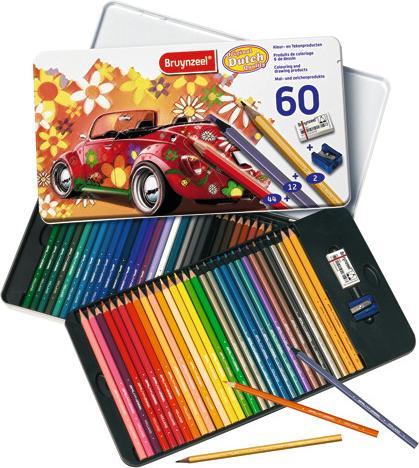 Immagine prodotto Bruynzeel Matite colorate XXL in scatola di metallo, 60 pezzi (Multi, 60 x)
