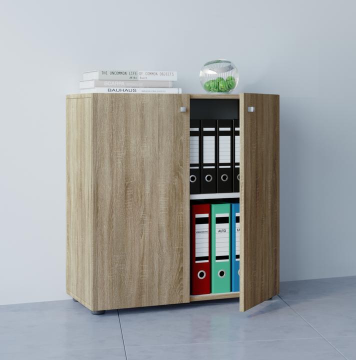 Produktbild VCM Holz Büromöbel Aktenschrank Lona 2-fach Drehtüren (70 x 39 cm)