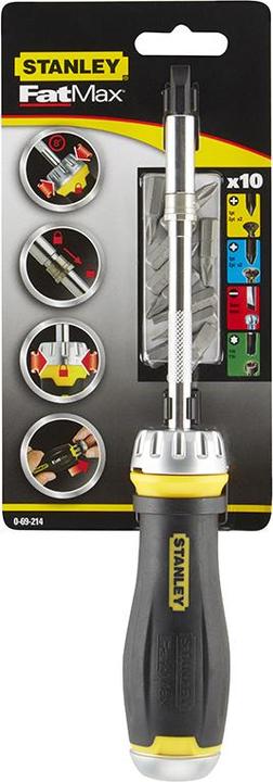 Actual product image Stanley FatMax bit screwdriver with ratchet and bits