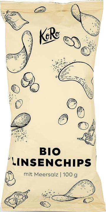 Actual product image KoRo Organic lentil crisps with sea salt (100 g)