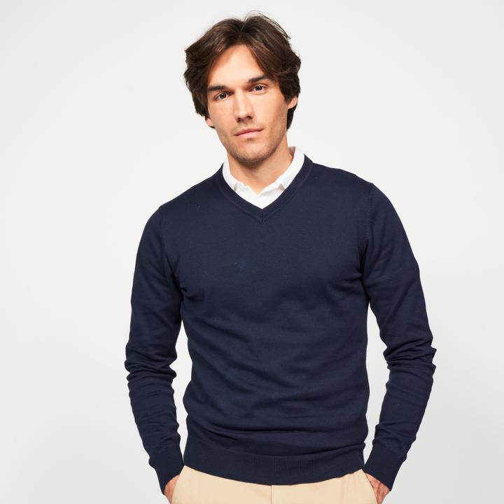 Produktbild Inesis Herren Golf Pullover V-Ausschnitt Baumwolle - CW100 marineblau