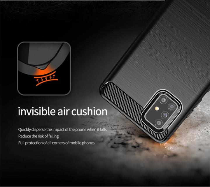 Actual product image Cadorabo TPU Ultra Slim carbon stainless steel Combi Cover (Samsung Galaxy M40s)
