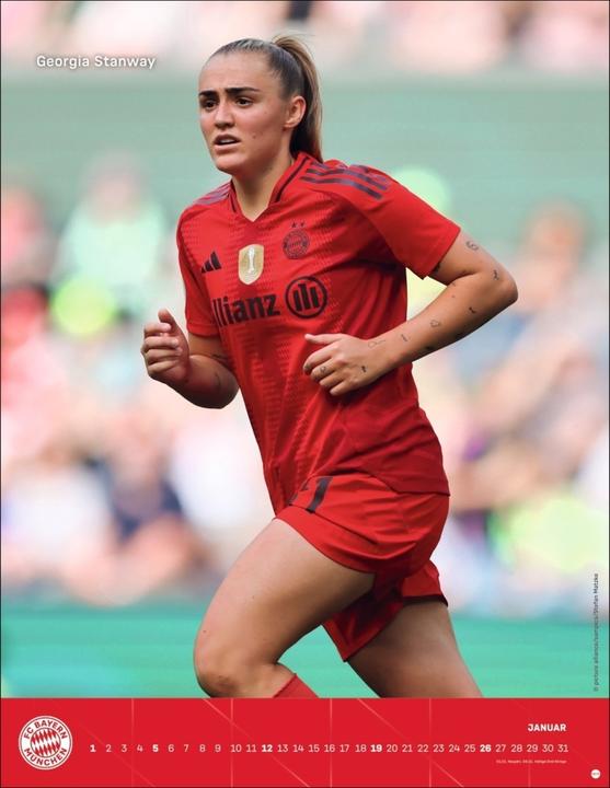Actual product image Heye FC Bayern Munich Women's Poster Calendar 2025 (34 x 44 cm, Hardcover, German)