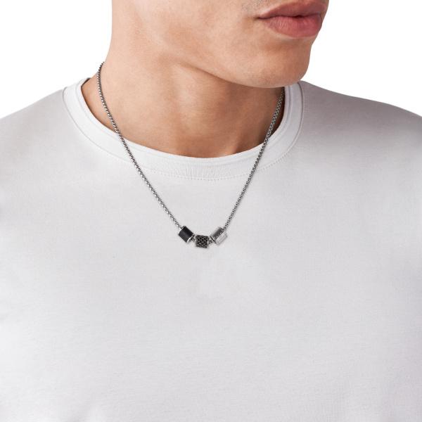 Produktbild Emporio Armani Fashion Halskette (Edelstahl, Leder, 52 cm)