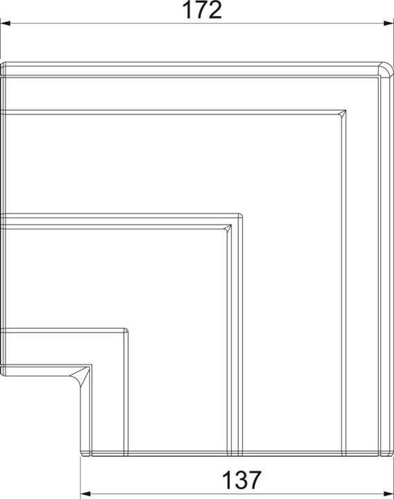 Produktbild OBO Bettermann OBO GK-FH53130RW Flachwinkel Haubenformteil reinweiÃ (5.55 cm)