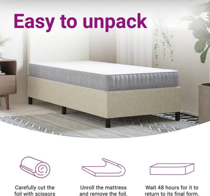 Actual product image VidaXL Jeronima (90 x 220 cm, Spring core)